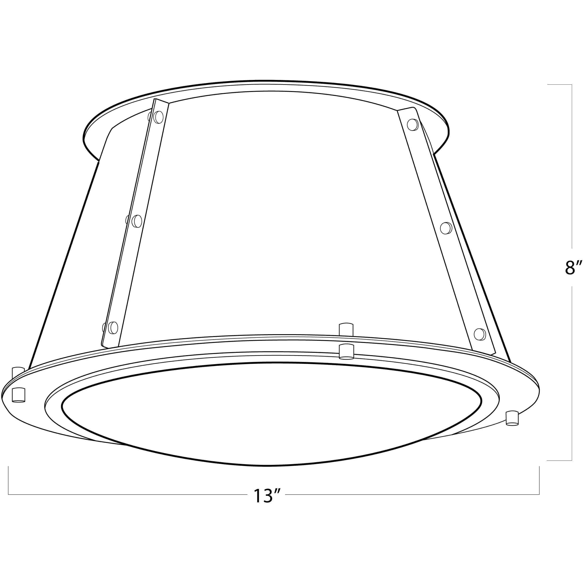 French Maid 1 Light 13 inch White and Natural Brass Flush Mount Ceiling Light