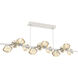 Mesa LED 72 inch Salt White Chandelier Ceiling Light in Amber, 2700K LED, Twisted Branch