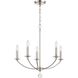 Mila 5 Light 23 inch Polished Nickel Chandelier Ceiling Light