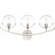 Spyglass 3 Light 24 inch Satin Platinum Bath Light Wall Light