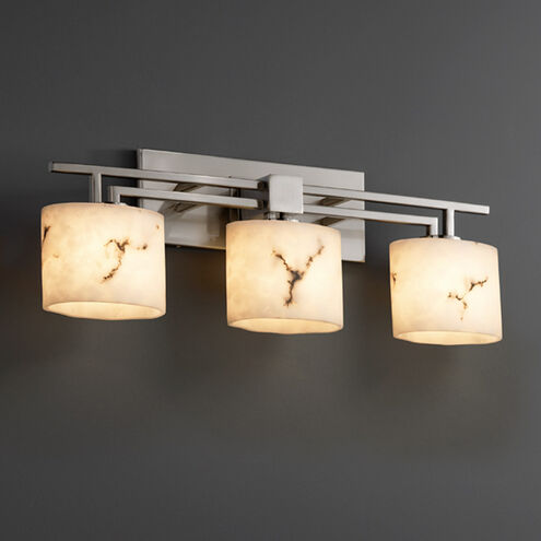Lumenaria 3 Light 26.5 inch Brushed Nickel Bath Bar Wall Light in Oval, Incandescent