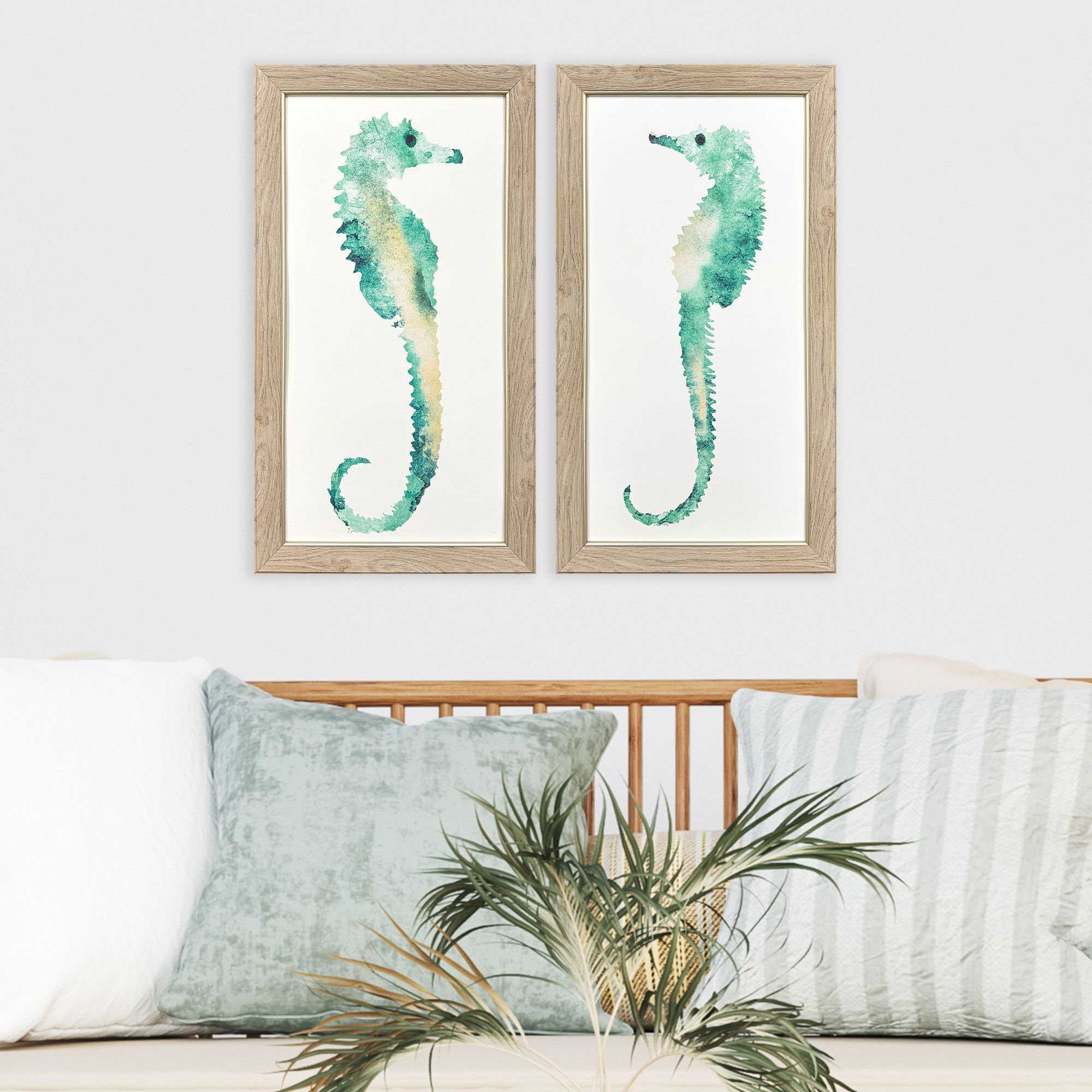 Swim Tall Green Framed Art, Propac