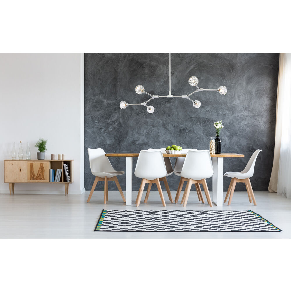 Zayne 6 Light 49 inch Chrome Pendant Ceiling Light