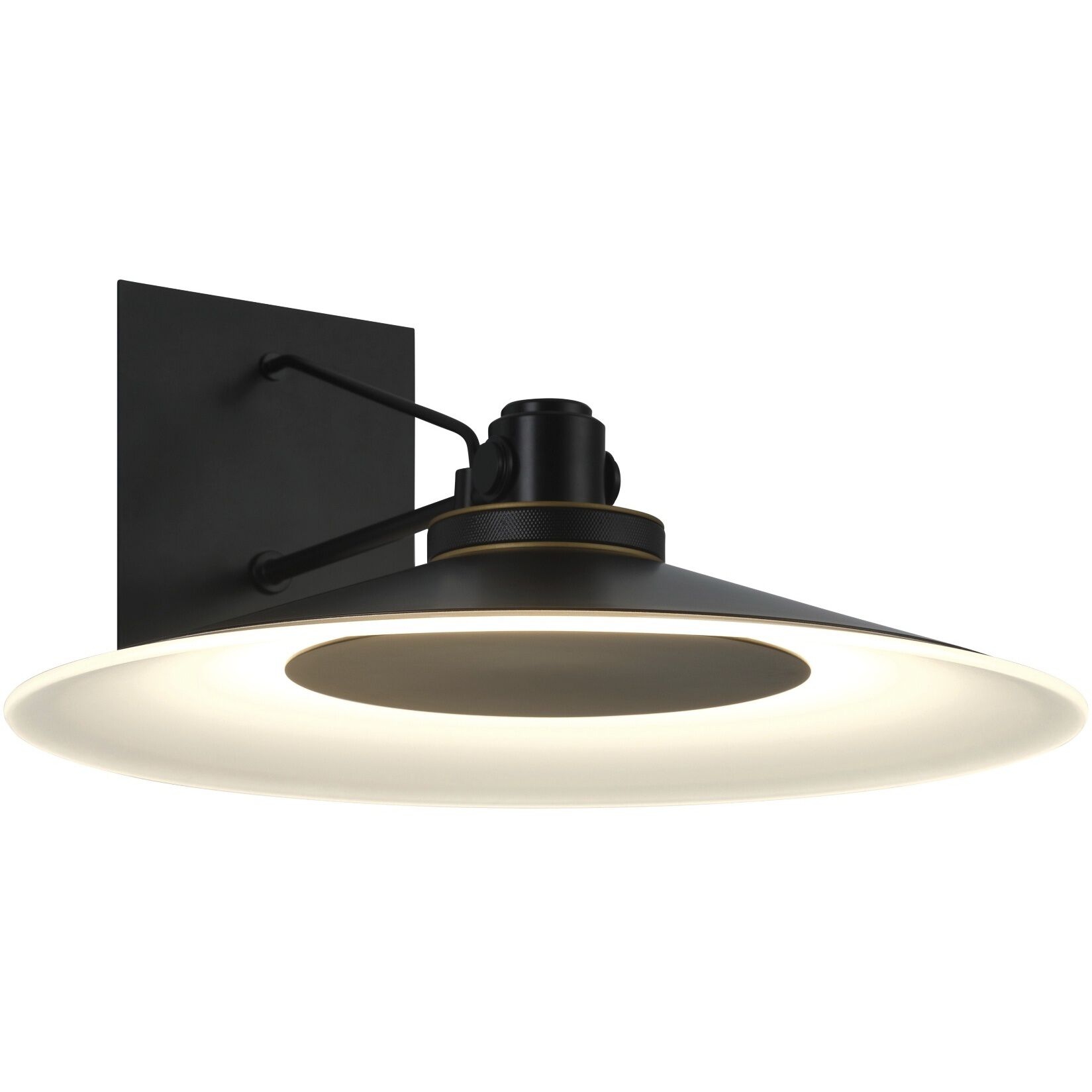 Deckard 1 Light 8.5 inch Gold and Black Outdoor Wall Lantern