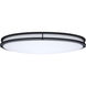Glamour LED 17.99 inch Black Oval Flush Mount Ceiling Light