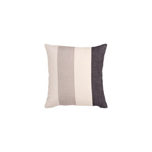 Simple Stripe 22 X 22 inch Cream and Black Throw Pillow