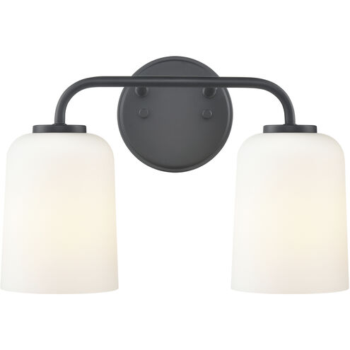 Laphia 2 Light 14 inch Matte Black Vanity Light Wall Light