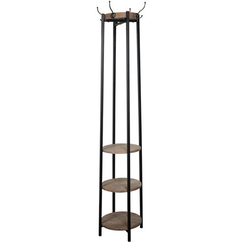 Cameron 72 inch Black and Brown Coat Rack