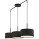 Bainbridge 3 Light 13 inch Black Chandelier Ceiling Light, Large