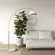 Luna Bella 88 inch 100.00 watt Weathered Brass and White Arc Floor Lamp Portable Light