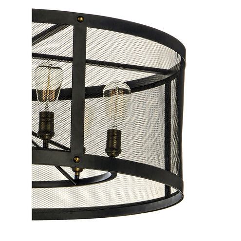 Palladium 6 Light 32 inch Black/Natural Aged Brass Chandelier Ceiling Light in Medium Base Incandescent