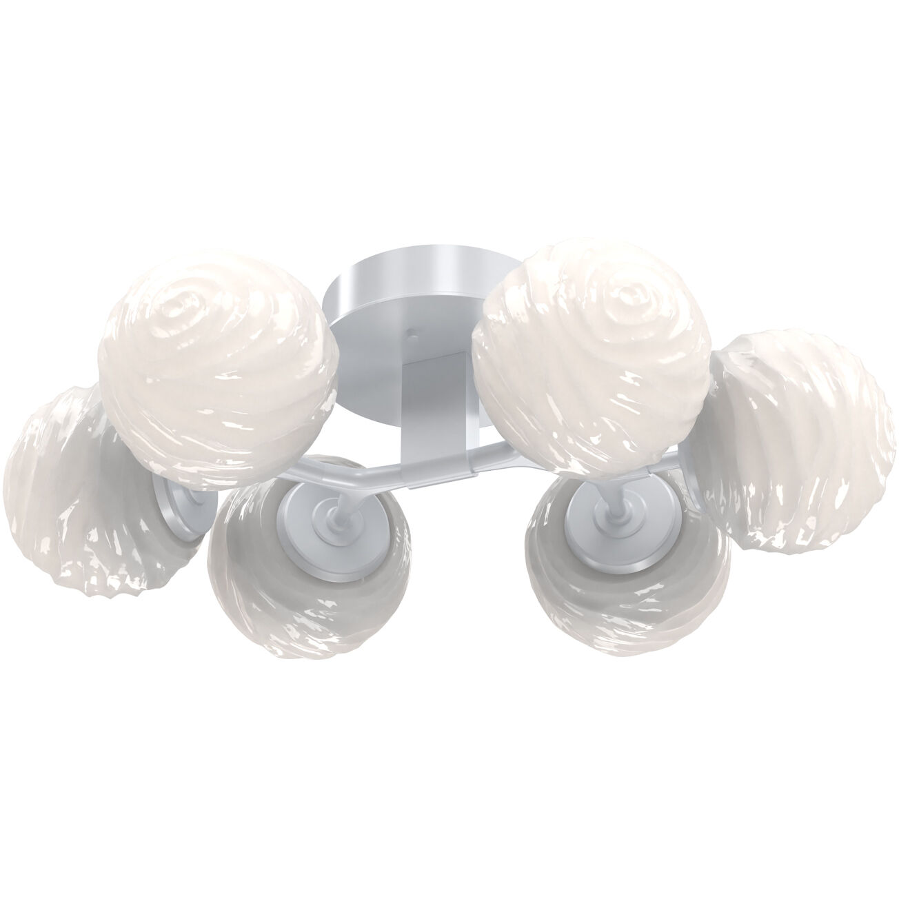 Gaia LED Classic Silver Flush Mount Ceiling Light in 3000K LED, Opal White