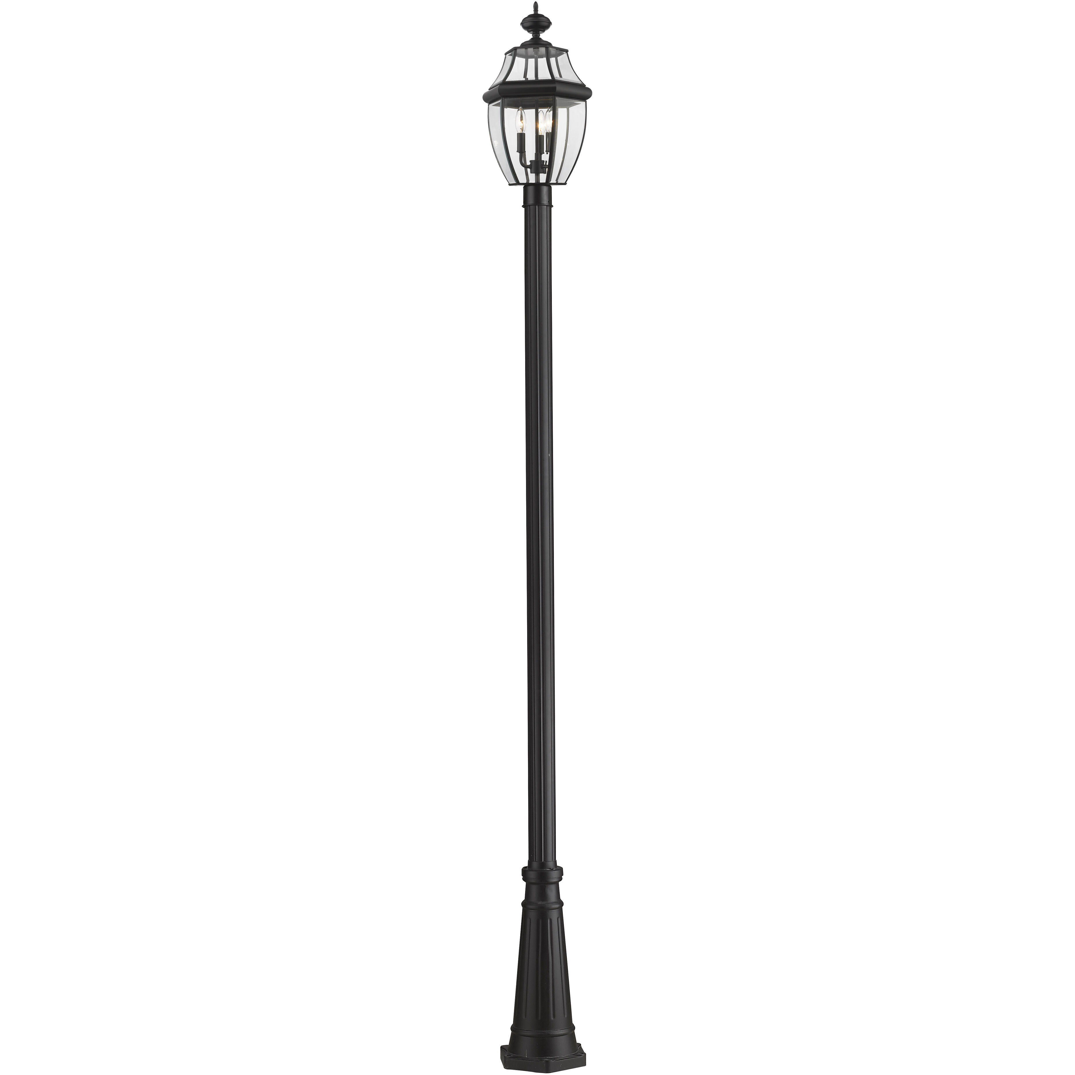 Westover 3 Light 114.25 inch Black Outdoor Post Mounted Fixture