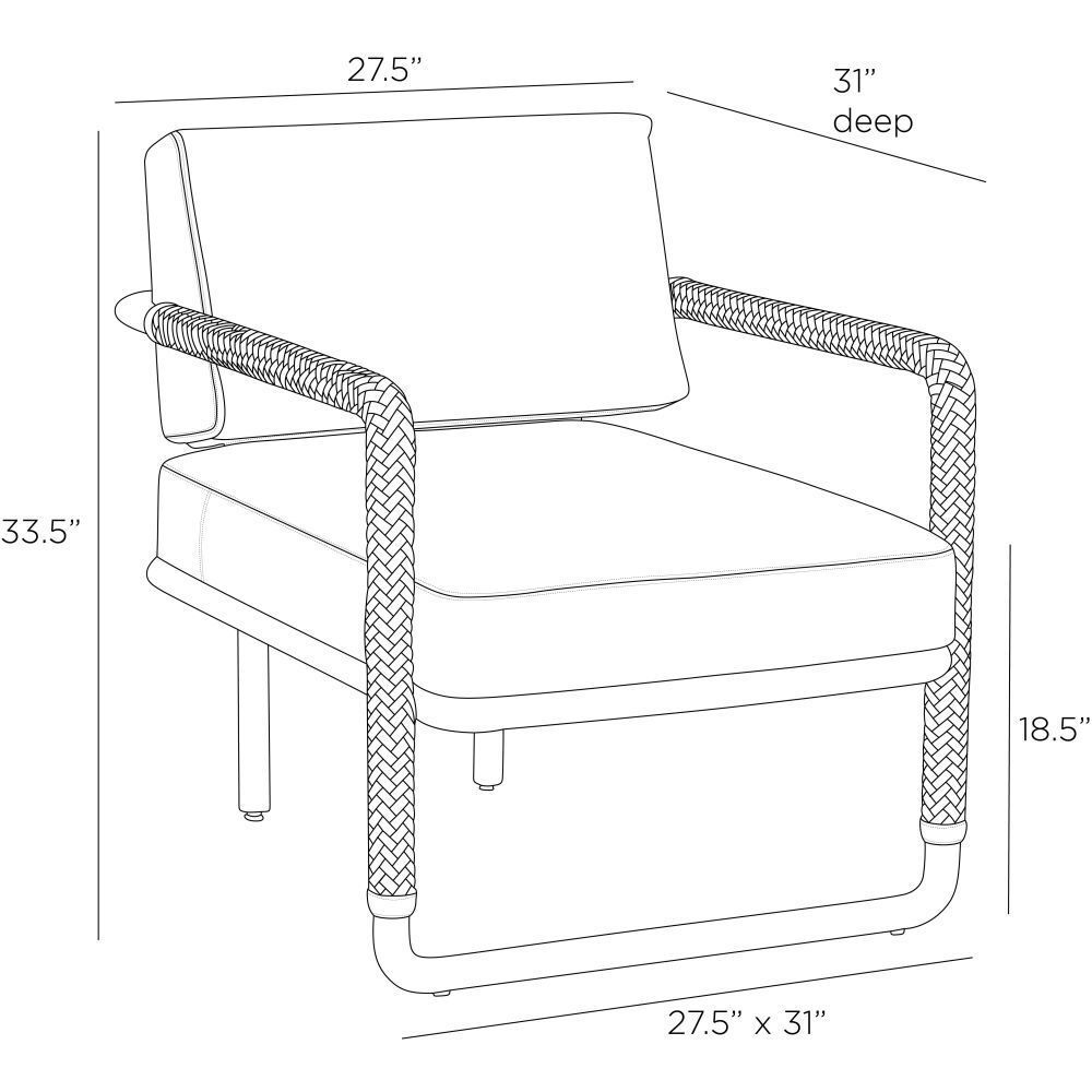 Durham Cognac and Blackened Bronze Chair
