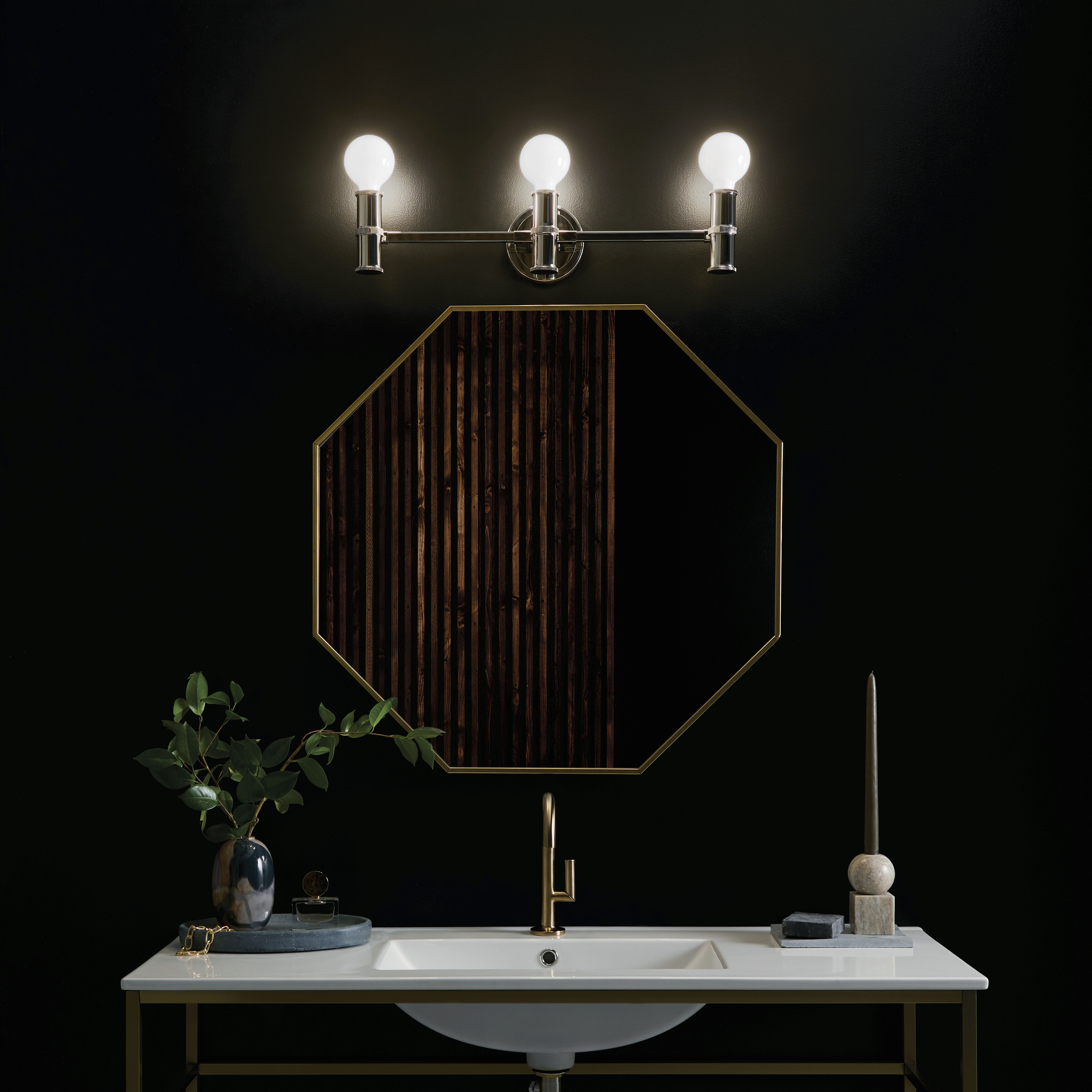 Torche LED 24.25 inch Polished Nickel Bathroom Vanity Light Wall Light