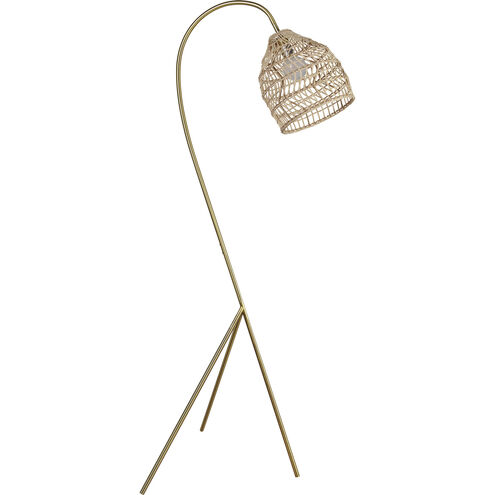 Emmi 63.5 inch 60 watt Satin Brass Floor Lamp Portable Light