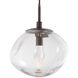 Nova LED LED 10 inch Novel Brass Pendant Ceiling Light in 3000K LED, Zircon Inner - Smoke Outer