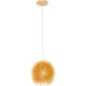Urchin 1 Light 9 inch Gold Mini Pendant Ceiling Light, Gold Metal