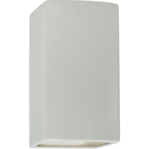 Ambiance Rectangle LED 9.5 inch Matte White Outdoor Wall Sconce, Small