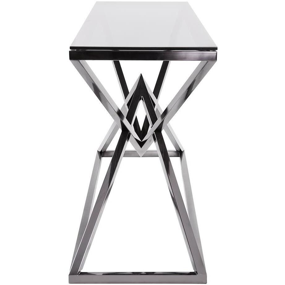 Pinnacle 63 inch Nickel Console Table