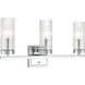 Iversen 3 Light 21 inch Polished Chrome Vanity Light Wall Light