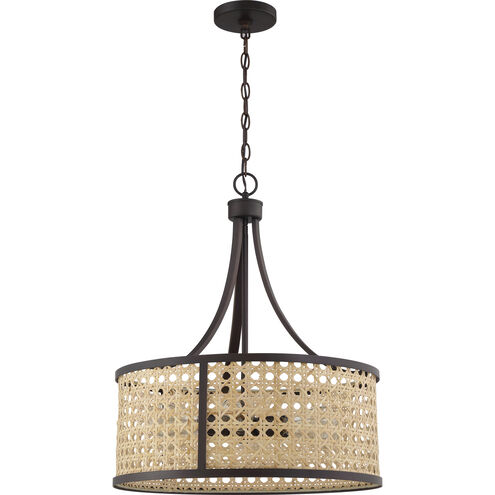 Malaya 6 Light 21 inch Aged Bronze Brushed Pendant Ceiling Light