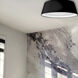 Modern LED 17 inch Black Flush Mount Ceiling Light