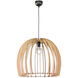 Wood 1 Light 24 inch Wood Color Pendant Ceiling Light
