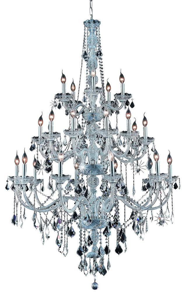 Verona 25 Light 43 inch Chrome Foyer Ceiling Light in Clear, Royal Cut