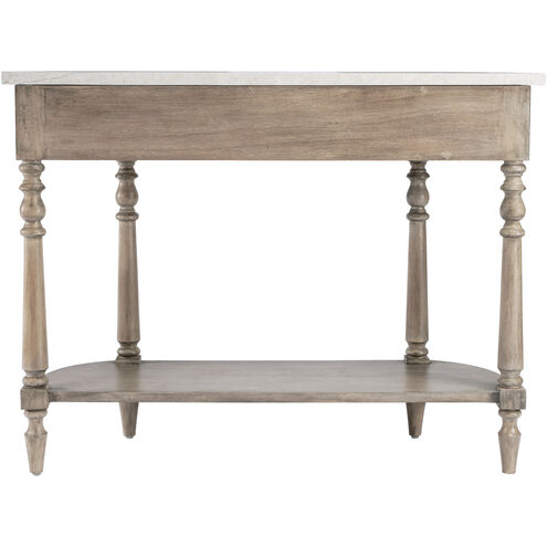 Danielle Marble 40" one- drawer Console Table in Tan/Beige
