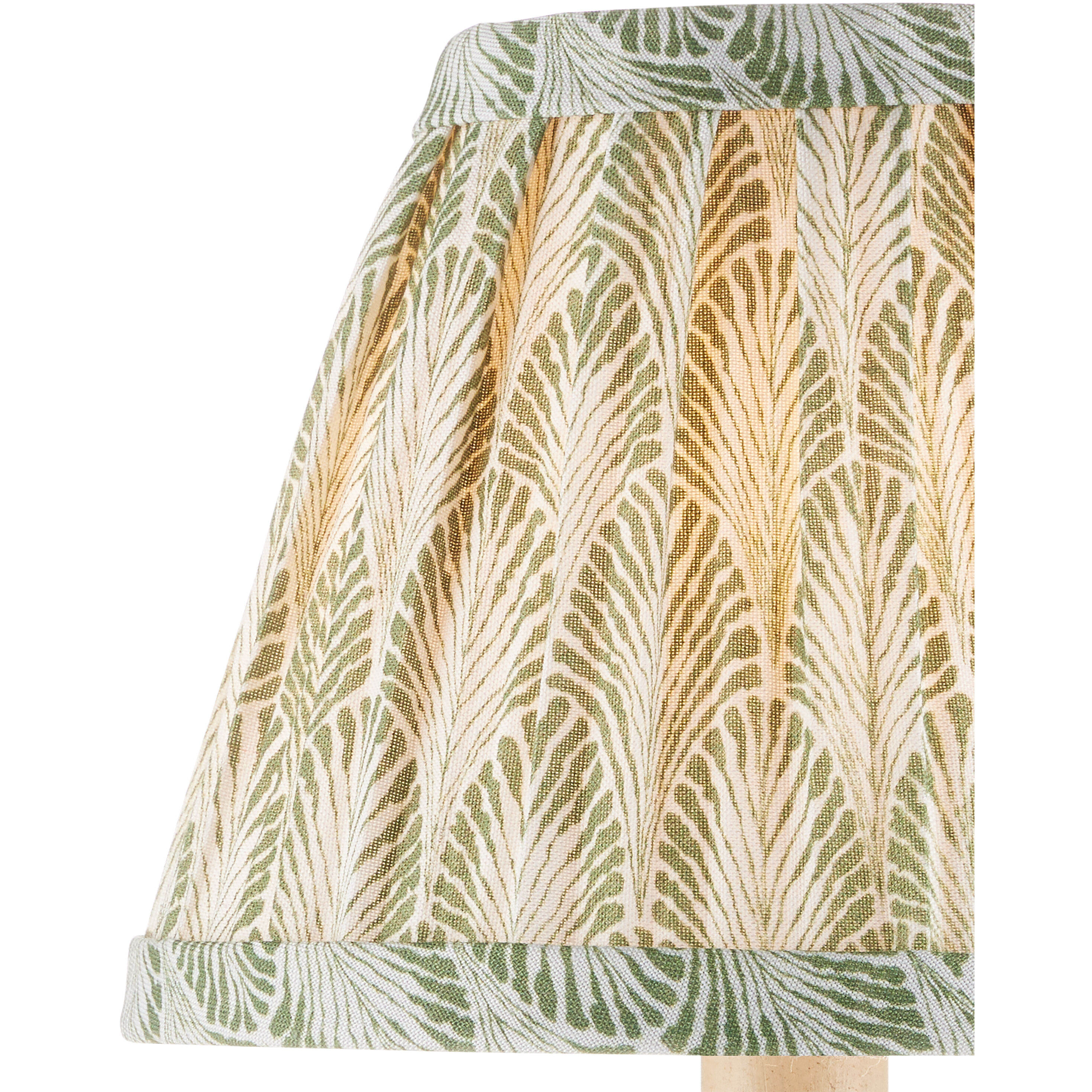 Plume Green/Ivory Tapered Chandelier Shade