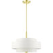 Meridian 4 Light 18 inch Satin Brass Chandelier Ceiling Light