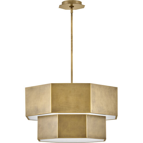Facet 7 Light 22.25 inch Heritage Brass Chandelier Ceiling Light