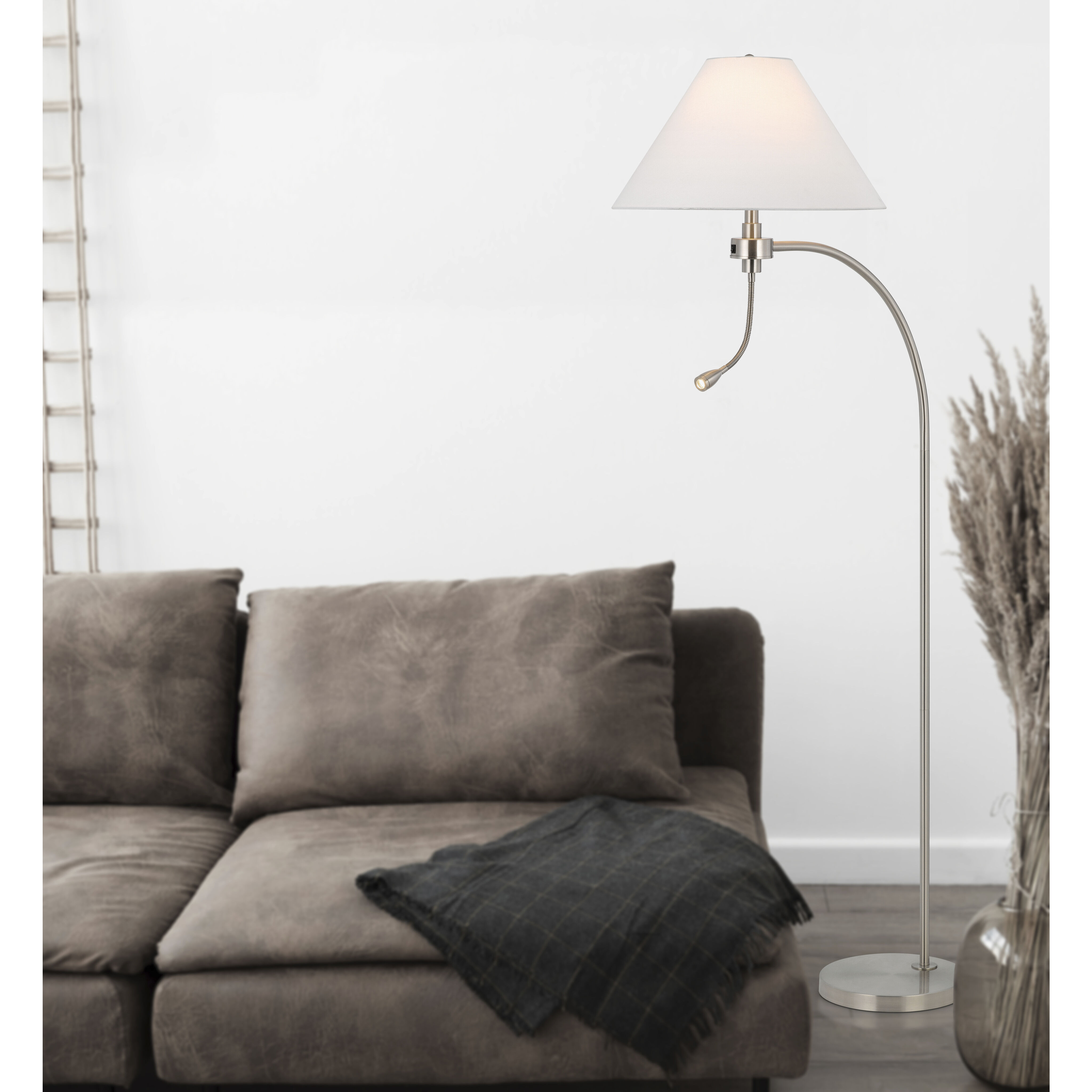 Ashland 67.5 inch 100.00 watt Brushed Steel Floor Lamp Portable Light