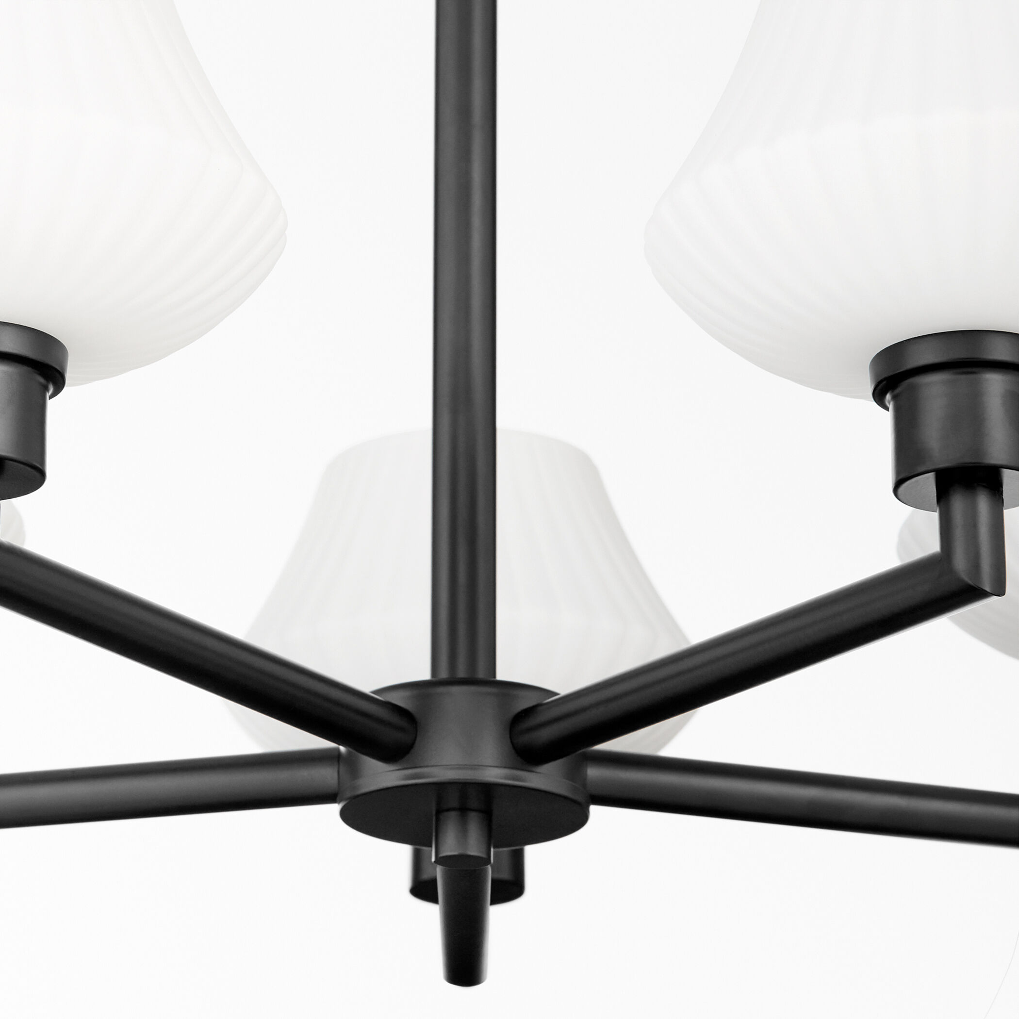 Cassini 5 Light 27.75 inch Matte Black Chandelier Ceiling Light in Aged Brass