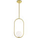 Celeste LED 8 inch Medallion Gold Down Mini Pendant Ceiling Light