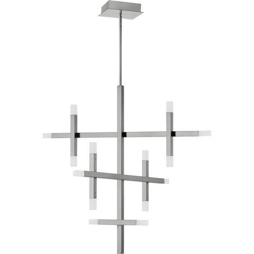 Acasia LED 35.5 inch Polished Chrome with Frosted Chandelier Ceiling Light