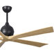 Atlas Irene-5 60 inch Matte Black with Light Maple Blades Indoor/Outdoor Ceiling Fan