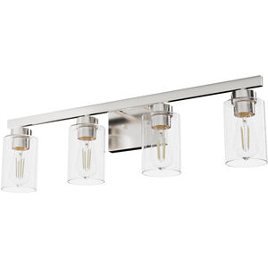 Hartland 4 Light 31 inch Brushed Nickel Vanity Light Wall Light, Large