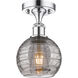 Ballston Athens Deco Swirl 1 Light 5.88 inch Polished Chrome Semi-Flush Mount Ceiling Light