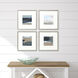 Abstract Turquoise and Blue and Brown and White Framed Art