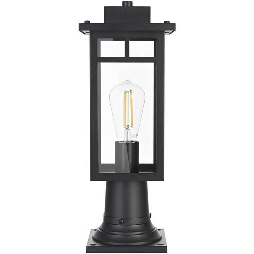 Mercer 1 Light 17.5 inch Black Outdoor Post Light