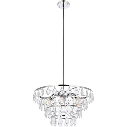 Ella 6 Light 20 inch Chrome Pendant Ceiling Light
