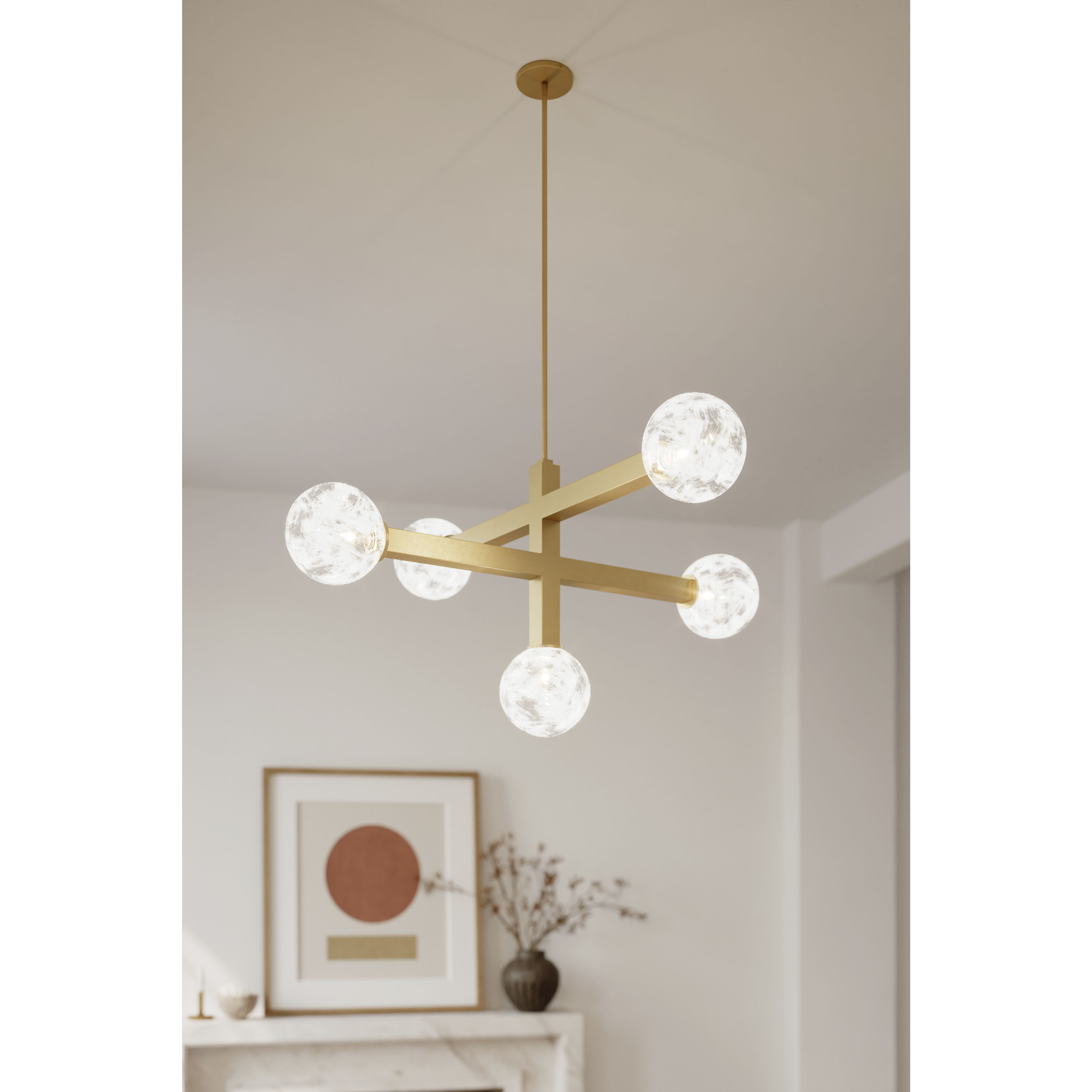 Narra 5 Light 47 inch Legacy Brass Chandelier Ceiling Light