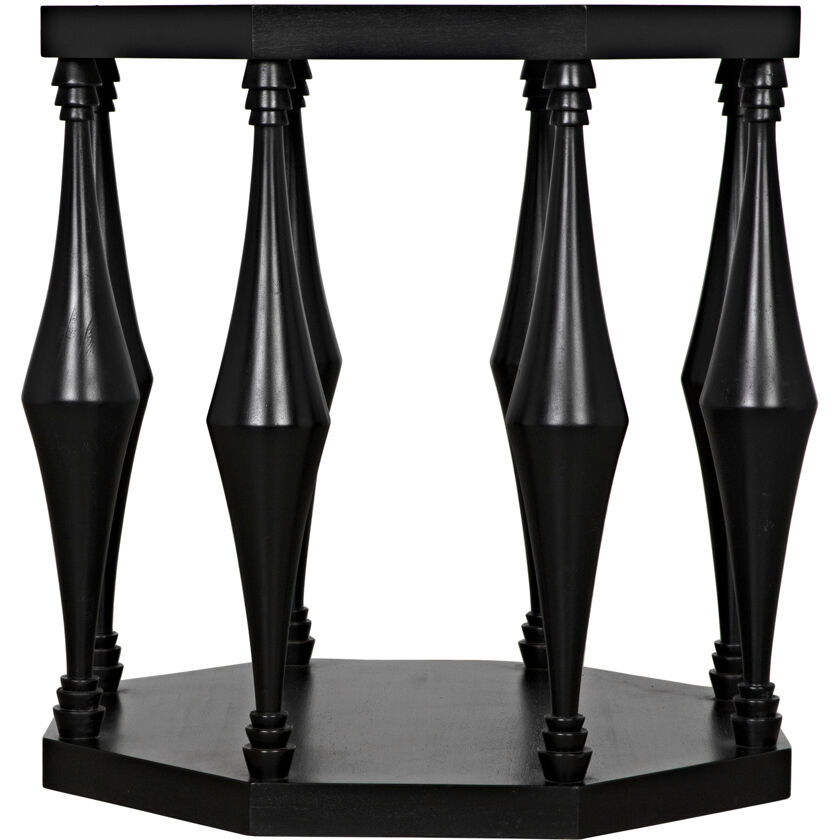 Marceo 26 X 26 inch Hand Rubbed Black Side Table