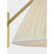 Marie Flanigan Wimberley LED 9 inch Soft Brass Single Arm Sconce Wall Light in Silk Pleated