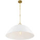 Alta 1 Light 30 inch White Bisque and Brass Pendant Ceiling Light