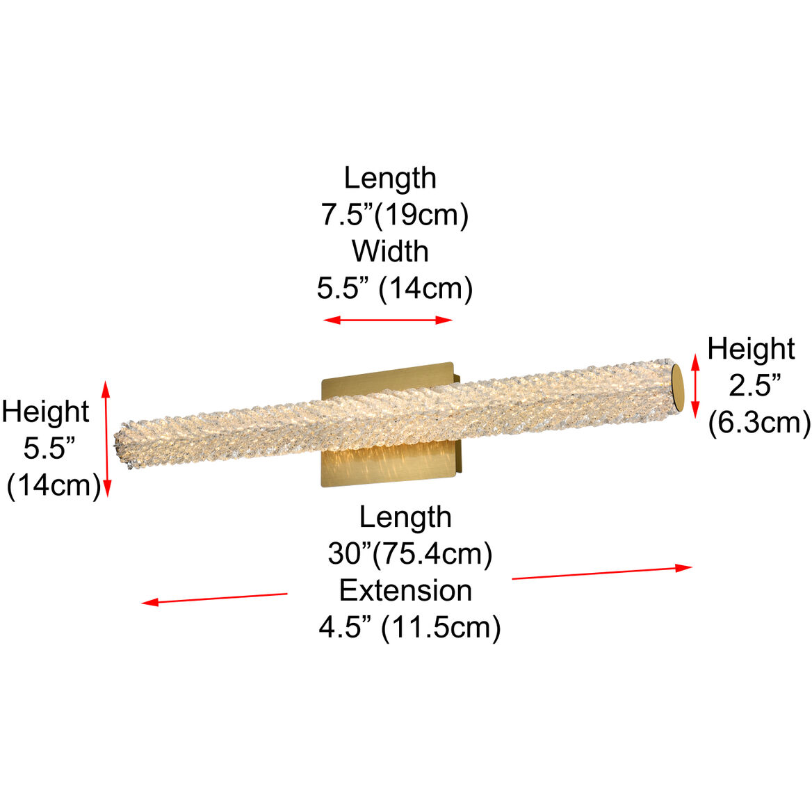 Bowen 1 Light 30 inch Satin Gold Wall Sconce Wall Light