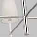kate spade new york Monroe 4 Light 28 inch Polished Nickel Chandelier Ceiling Light in Polished Nickel / Gloss White