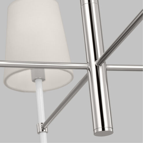 kate spade new york Monroe 4 Light 28 inch Polished Nickel Chandelier Ceiling Light in Polished Nickel / Gloss White